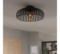 Plafonnier MOGANO 3 E27 1X40W en acier noir D430mm