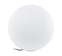 Eglo Monterolo boule de jardin, lampe extérieure 1 flamme, lampe sur pied | en plastique, couleur : blanc, douille : E27, Ø : 50 cm, IP65
