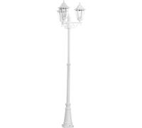 EGLO NAVEDO, Borne lumineuse extérieure, Blanc, Aluminium, Verre, IP44, Entrée, Jardin, Terrasse, Transparent