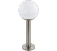 EGLO NISIA-C, Borne lumineuse extérieure, Acier inoxydable, Plastique, Acier inoxydable, IP44, I, Blanc