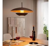 Suspension NUVANO E27 1X60W en acier marron et or D480mm