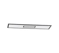 Eglo Panneau LED Bordonara, lampe de plafond dimmable avec télécommande, plafonnier rectangulaire pour bureau et couloir, métal noir et plastique blanc, blanc chaud-froid, RVB, 120x30 cm