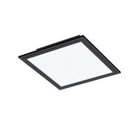 Plafonnier SA1 LED 14W en aluminium et acier noir 300x300x50mm