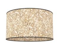 EGLO Plafonnier Butterburn, luminaire de plafond écologique, lampe de salon | en textile avec feuilles de bouleau séchées, lampe de couloir avec douille E27, Ø 38 cm