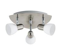 Eglo Plafonnier Enea, lampe de plafond 3 flammes, spot plafond en métal