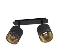Spot ESTEPERRA E27 2X28W en acier noir 335x90mm