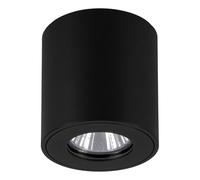 Eglo Plafonnier extérieur Torrecola, lampe d'extérieur en aluminium noir | spot de plafond pour entrée et terrasse, douille GU10, IP44, ⌀ 8 cm