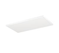 Eglo Plafonnier LED en saillie Rovito, lampe de plafond rectangulaire | éclairage pour salle de bains en plastique blanc, blanc chaud - blanc froid, IP44, 57x30 cm