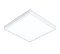 Eglo Plafonnier LED Fueva 6, lampe de plafond carrée, éclairage de bureau, luminaire en saillie en plastique blanc, blanc chaud - blanc froid, 29x29 cm