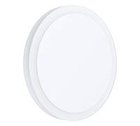 Eglo Plafonnier Led Mongodio 1, 1 Ampoule Murale Moderne, Plafonnier en Acier et Plastique Blanc, Lampe de Salon, Blanc Chaud, Ø 14 cm