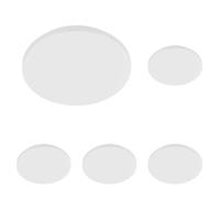 Eglo Plafonnier LED POGLIOLA, Ø 31 cm, lampe de plafond pour salon, chambre d'enfant, cuisine, bureau et couloir, luminaire en acier et plastique blanc (Lot de 5)