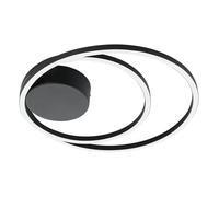 Plafonnier RUOTALE LED 36W en aluminium et acier noir D450mm