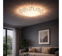 Eglo Plafonnier LED Verre Antik Blanc Satiné 39,5 cm IP20 18 W