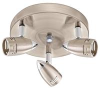 EGLO Plafonnier Magnum, projecteur plafond design | Spot plafond acier nickel mat chrome, douille GU10, éclairage moderne et design