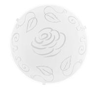 Eglo Plafonnier Mars 1 – verre satiné blanc, métal gris – E27