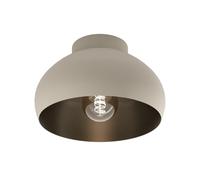 Eglo Plafonnier Mogano 2, luminaire salon scandinave Ø 28 cm | Lampe salon métal sable bronze, douille E27, design moderne et élégant