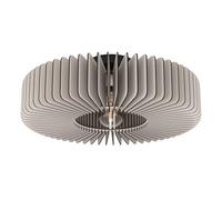 Eglo Plafonnier Palombaia, lampe de plafond ronde, luminaire en saillie | pour chambre et salon, bois gris, douille E27, Ø 50 cm