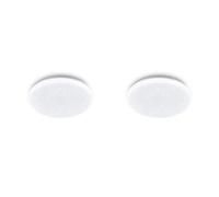 Eglo Plafonnier POGLIOLA-S, Ø 26 cm, applique murale à effet cristal en acier et en plastique blanc, lampe de plafond pour salon, cuisine, bureau et couloir (Lot de 2)
