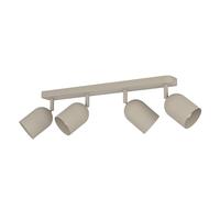 Eglo Plafonnier Tilston, 4 spots orientables, lampe de plafond pour salon | et chambre, luminaire en acier couleur sable, douille E14, 58 cm