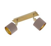 Eglo Plafonnier Valbiano, lampe de plafond 2 feux, projecteur en métal et