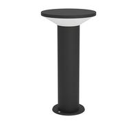 Eglo Potelet éclairage extérieur LED Rigosa, lampe de socle, borne | lumineuse pour jardin et terrasse, luminaire en métal noir et plastique blanc, blanc chaud, IP44
