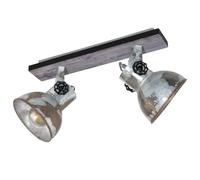 Eglo Projecteur Barnstaple 2 Lampes Patine Marron Et Noir