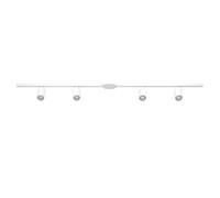 Eglo Rail de spot Easy Track, kit extensible de 3 spots de plafond orientables, plafonnier barre modulable, rampe cuisine bureau, aluminium et plastique blanc, douille GU10, 102 cm