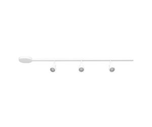 Eglo Rail de spot Easy Track, kit extensible de 4 spots de plafond | orientables, plafonnier barre modulable, rampe cuisine bureau, aluminium et plastique blanc, douille GU10, 192,5 cm