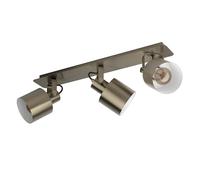 Spot SOUTHERY E27 3X40W en acier or crème brossé et branc 700x110x210mm