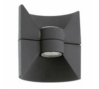 Applique extérieure REDONDO IP44 LED 2X2,5W en fonte d'aluminium gris anthracite 160x0x175mm
