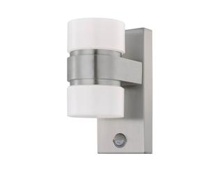 EGLO Sensor Applique LED d'extérieur Atollari 2×6 W argenté