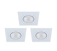 Eglo Set de 3 spots encastrables Areitio, ensemble de spots en aluminium