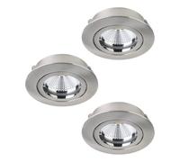 EGLO Set de 3 spots encastrables Tedo 1, en aluminium nickel mat, 3