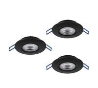 Eglo Set de 3 spots LED encastrables Cedrez, Ø 9 cm, extra plats, avec Dip