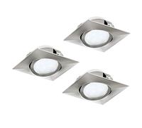Eglo Set de 3 spots LED encastrables Pineda, spots en plastique, 3 lampes