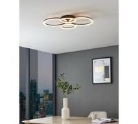 Eglo Plafonnier LED PARRAPOS-Z 41W connecté ZigBee appli & Alexa dimmable 615×450×80 mm noir/blanc