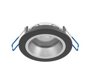 Eglo Spot encastrable LED connect.z Yebra-Z Ø 8,7 cm, ZigBee, Matter, contrôle app et vocal Alexa, blanc chaud-froid, RGB, dimmable, noir argent