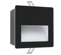 Luminaire encastrable extérieur ARACENA IP65 LED 3,7W en aluminium et matière synthétique blanc et noir 140x140x5mm