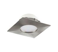 EGLO Spot encastrable Pineda, spot de plafond, plastique nickel mat, blanc | chaud