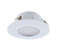 EGLO Spot encastrable Pineda, spot plafond dimmable, plastique blanc | lumière blanc chaud