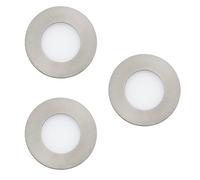 EGLO Spot encastré Fueva-Z, Smart Home, plafonnier Zigbee | Compatible Alexa, spot plafond dimmable, acier nickel mat, plastique blanc, blanc chaud-froid, IP44