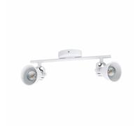 Spot SERAS 1 GU10 2X3W en acier blanc 370x65mm
