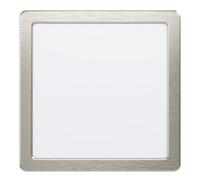EGLO Spot LED encastrable Fueva 5, 21,6 cm, luminaire encastré plat en | acier nickel mat avec surface lumineuse en plastique blanc, lampe plafond blanc neutre, profondeur d’installation 26 mm
