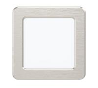 Luminaire encastrable FUEVA 5 LED 5,5W en acier nickel mat 117x117mm