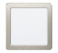 Luminaire encastrable FUEVA 5 LED 11W en acier nickel mat 166x166mm
