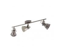 Spot SERAS GU10 3X3W en acier nickel antique et crème 595x65mm