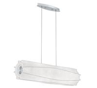 EGLO Suspension Atzara, lampe suspendue pour table à manger, acier chromé