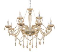 Eglo Suspension Basilano, lustre vintage à 12 flammes, style Shabby Chic