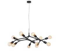 Eglo Suspension Bocadella, lampe suspendue industrielle 12 flammes, design