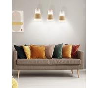 Suspension BURNHAM E27 3X60W en acier nickel mat 840x150x1100mm